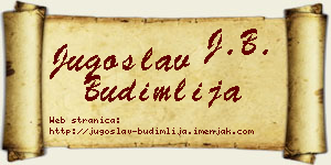 Jugoslav Budimlija vizit kartica